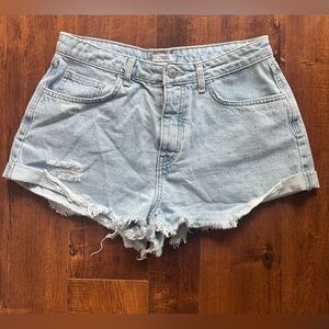 Forever 21 Ripped Jean Shorts With Rhinestones